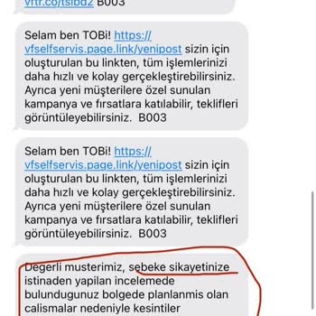 Vodafone'da Altyapı Sorunu Ve Yanıltıcı Bilgilendirme
