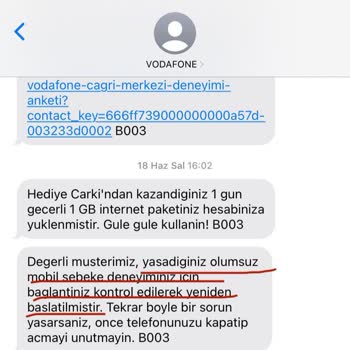 Vodafone'da Altyapı Sorunu Ve Yanıltıcı Bilgilendirme