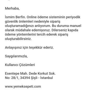 Yemeksepeti'nde Ödeme Sorunu Ve Müşteri Hizmetleri Erişimsizliği