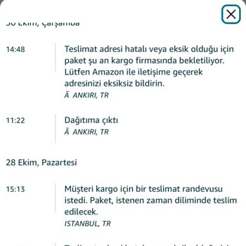 Teslimat Sürecinde İletişim Bilgisi Sorunu