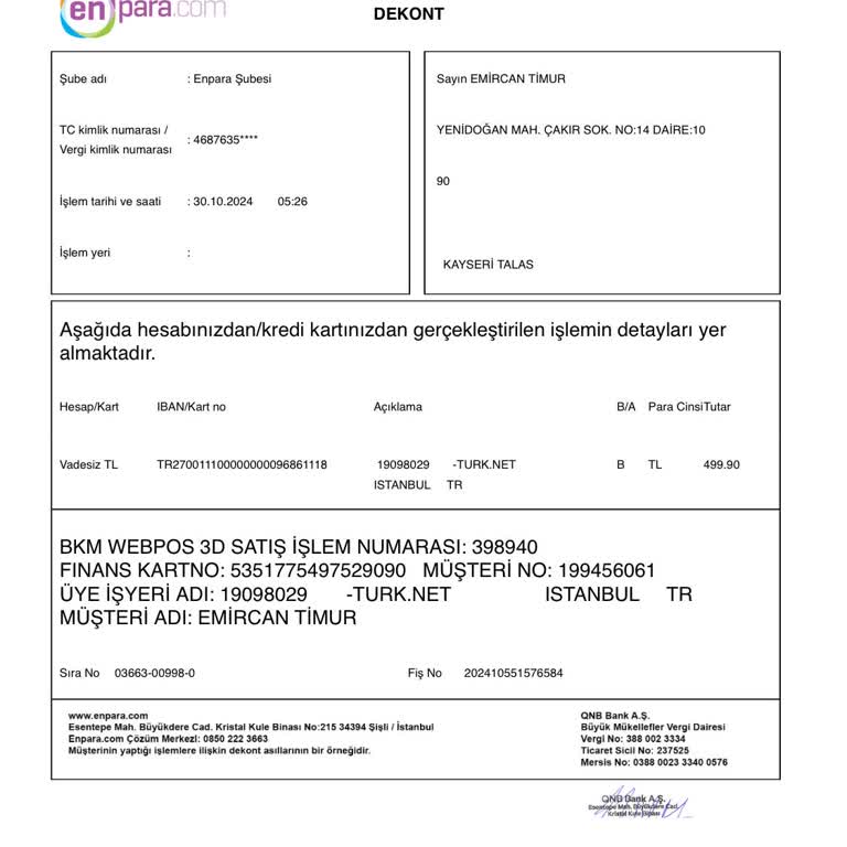 Onaysız Fatura Tahsilatı Ve İade Talebi