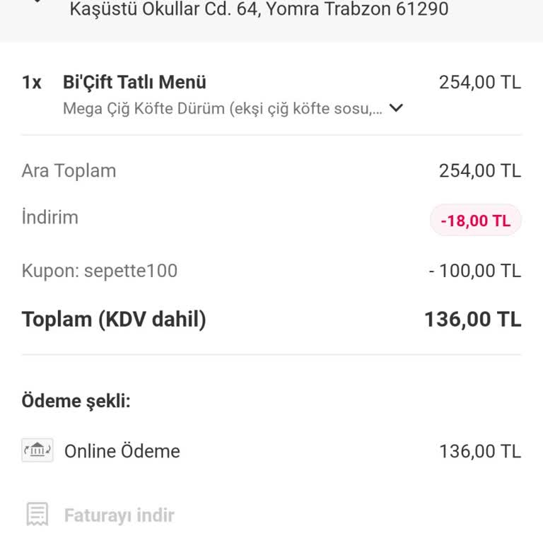 Gece Siparişim Teslim Edilmedi Ve Para İadesi Yapılmadı