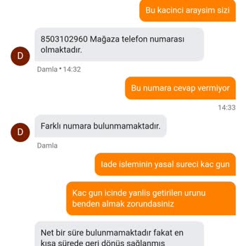 Migros Sanal Market İade Sürecinde İletişim Sorunu