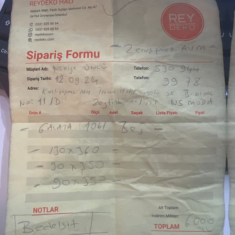 Reydeko Halı'da Müşteri Hizmetleri Fiyaskosu