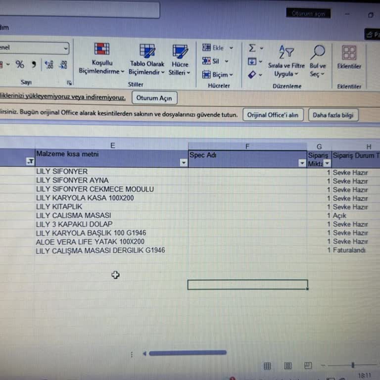Teslimat Sözleri Tutulmayan Oda Takımı