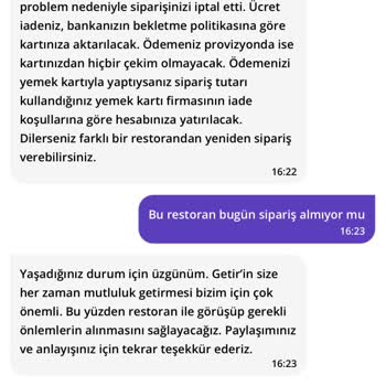 Getir Siparişinde Gecikme Ve Yanlış Bilgilendirme