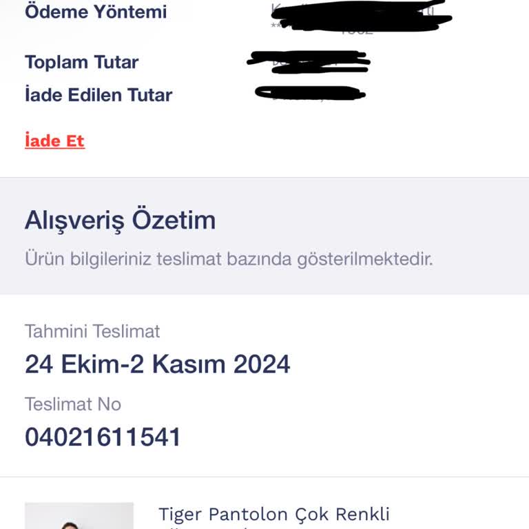 Penti Uygulamasında Beklenmedik Sipariş İptali Ve Bilgilendirme Eksikliği