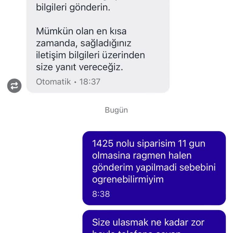 Sipariş Sonrası İletişim Sorunları