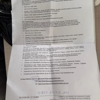 Pegasus'un Valiz Hasarını Görmezden Gelmesi