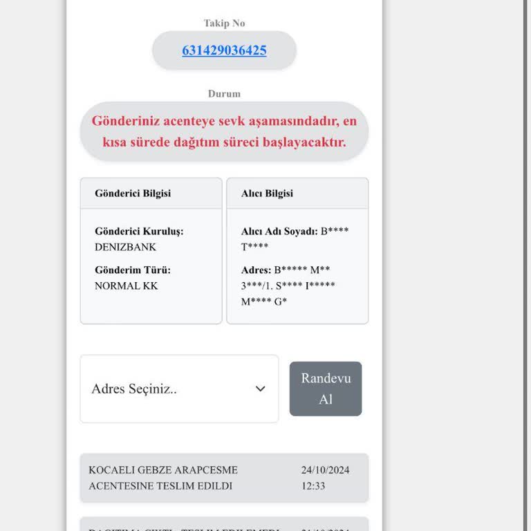 Kuryenet'ten Beklenen Kredi Kartı Teslimatı