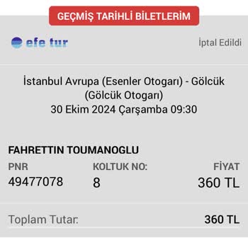 Efe Tur'un İptal Edilen Seferi Hakkında Bilgilendirme Eksikliği