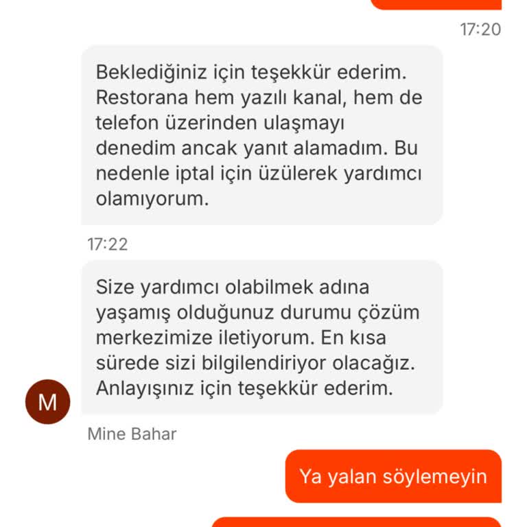 Migros Yemek'te Eksik Sipariş Ve İade Sorunu