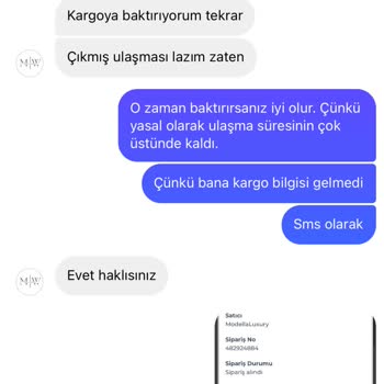 Modella Luxury Siparişimde İletişimsizlik Ve Gecikme Sorunu