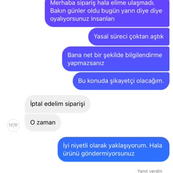 Teslim Edilmeyen Sipariş Ve İade Sorunu
