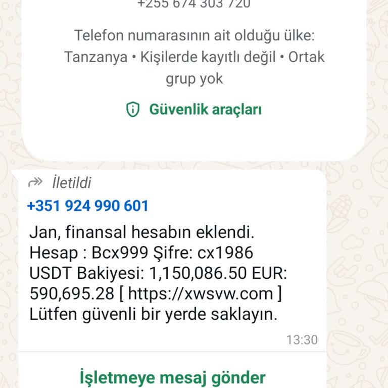 Hesap Bilgilerimin İzinsiz Kullanımı Hakkında Şikayet