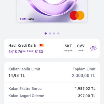 Kredi Kartı Ve Limit Sorunları