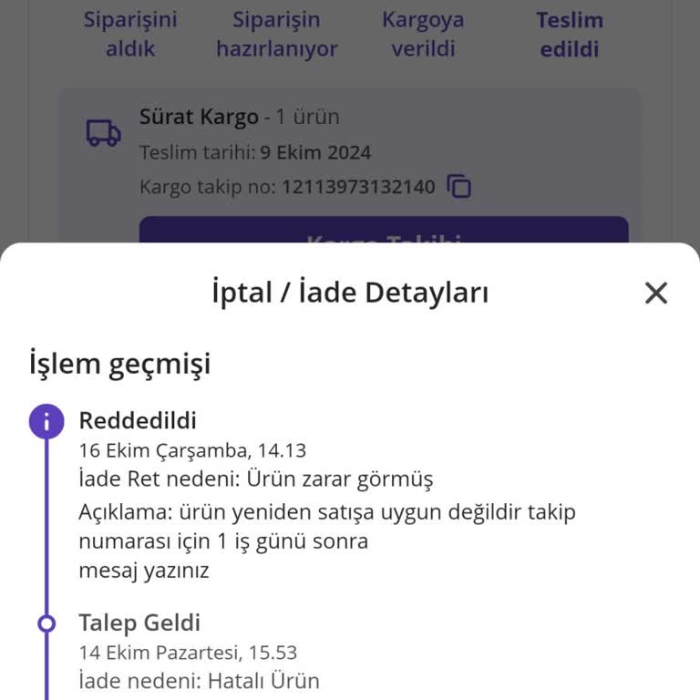 Yanlış Gelen Araba Parçası Ve İade Sorunu