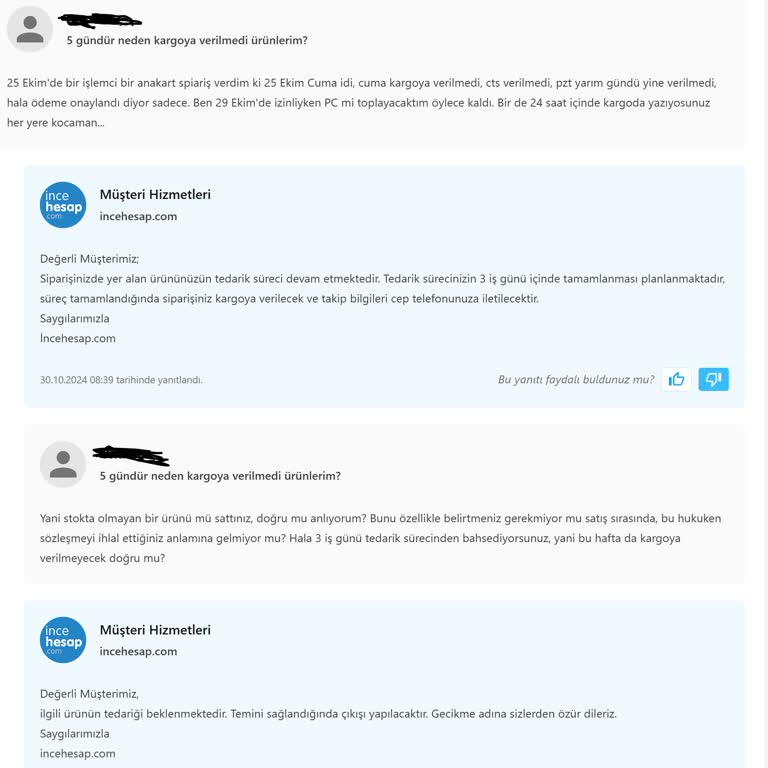 Stokta Olmayan Ürün Satışı Ve Gecikme