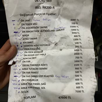 Sigorta Şirketinin Parça Bekletme Sorunu