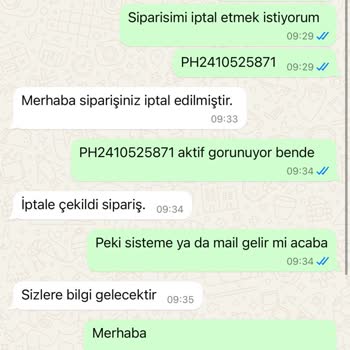 Sipariş İptali Ve İletişimsizlik Sorunu