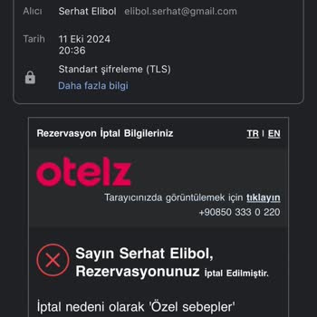 Otelz.com Ve Royal Suites Beşiktaş'ta İptal Sorunu