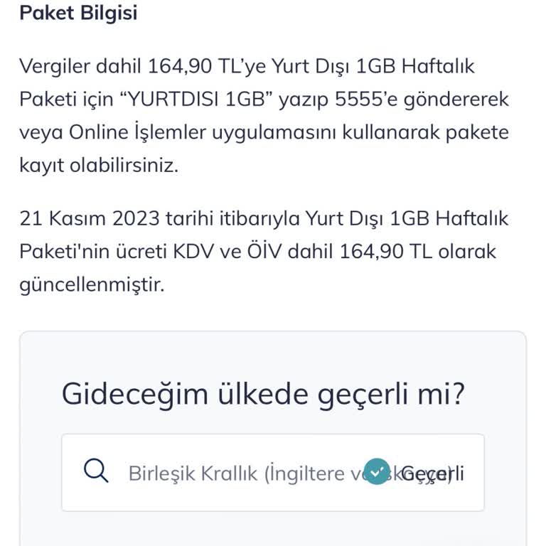 Yurt Dışı İnternet Paketi Hatalı Bilgilendirme Ve İade Sorunu