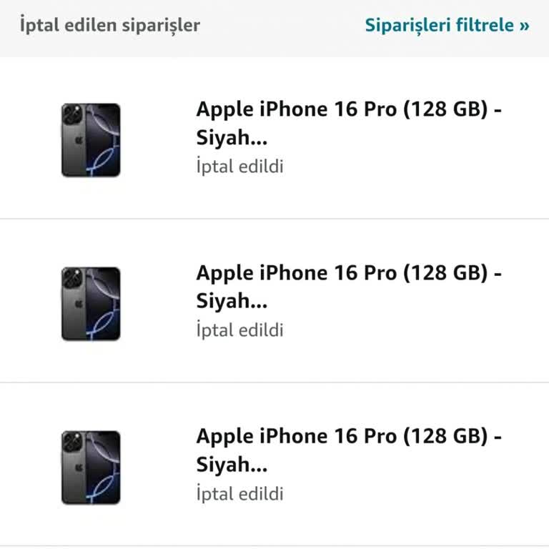 Amazon'dan İphone 16 Pro Siparişi Sürekli İptal Ediliyor