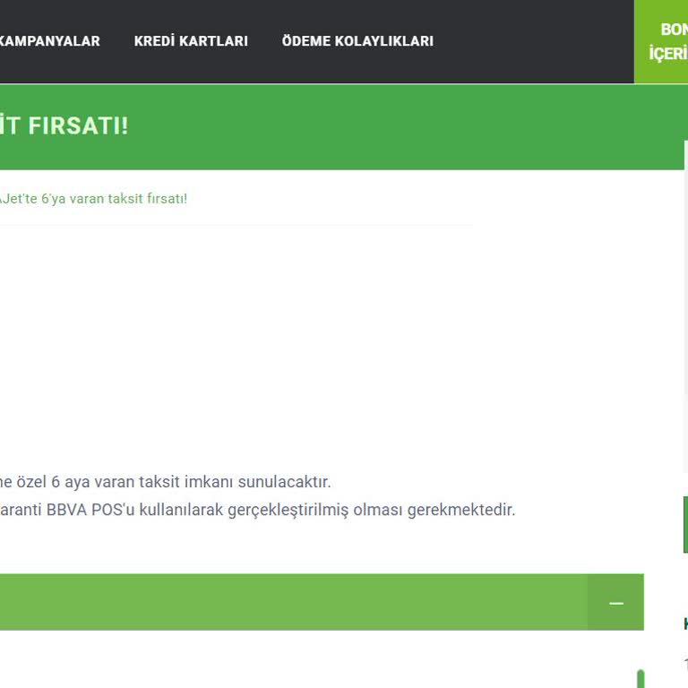 Garanti BBVA Ve Ajet Arasında Taksit Sorunu