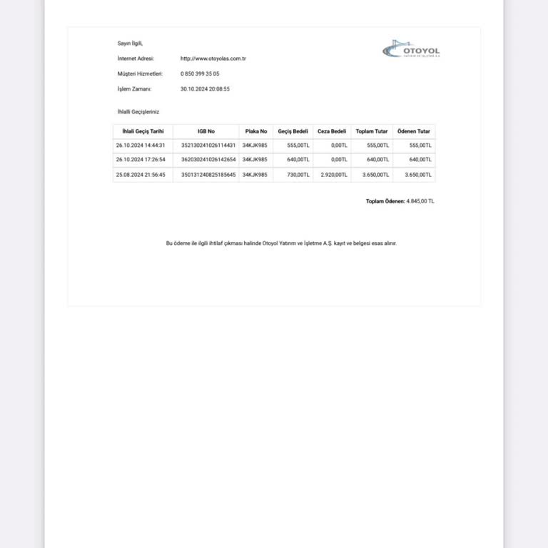 HGS Otomatik Ödeme Sorunu Ve Haksız Ceza