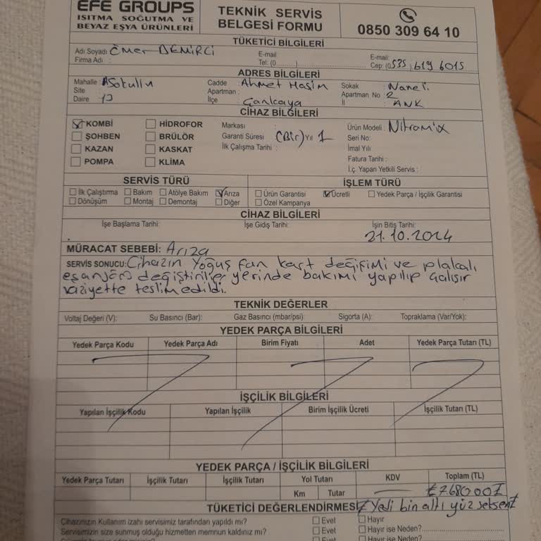 Teknik Servis Kabusu: Kombi Sorunu Çözülmüyor