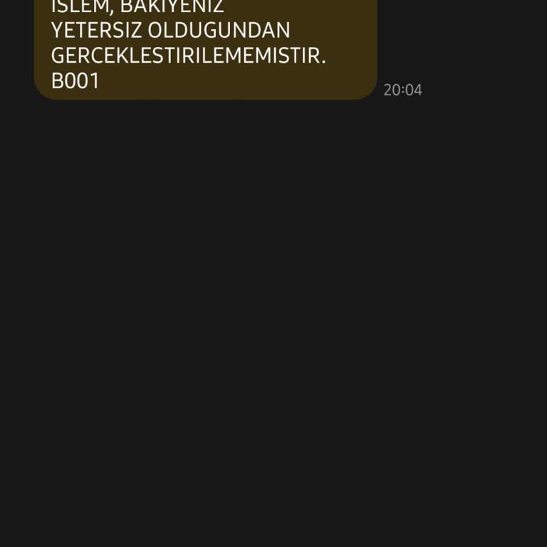 Beklenmedik Banka İşlemi Hakkında Acil Yardım Talebi