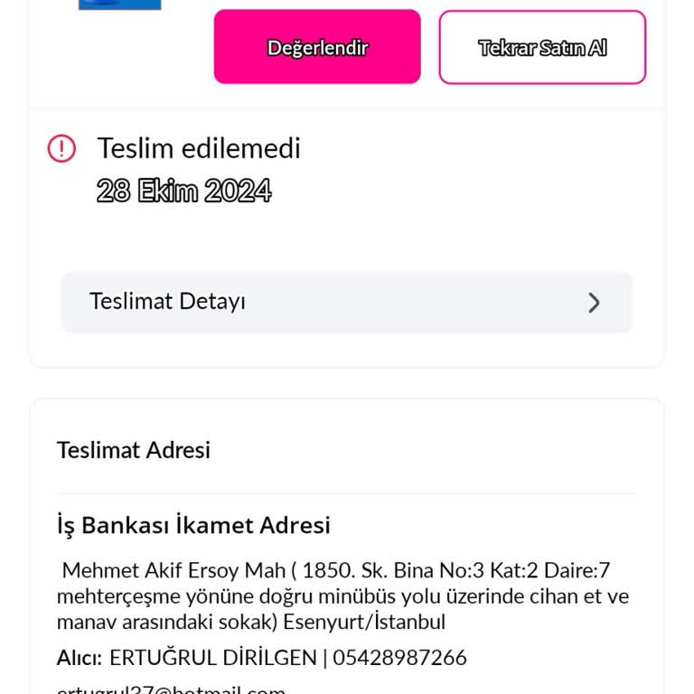 Kargo Teslimatında Yaşanan Sorun Ve İletişimsizlik