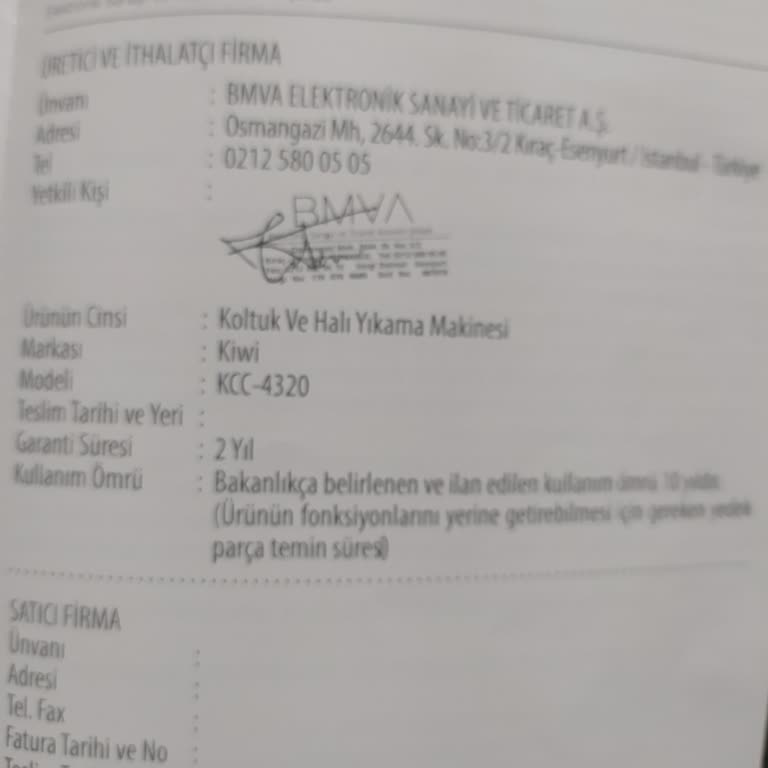 Kiwi Halı Yıkama Makinesi Parça Sorunu
