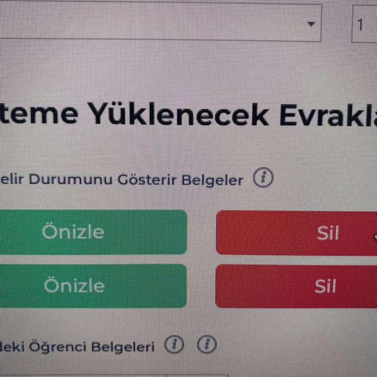 Burs Başvurusunda Belge Güncelleme Sorunu