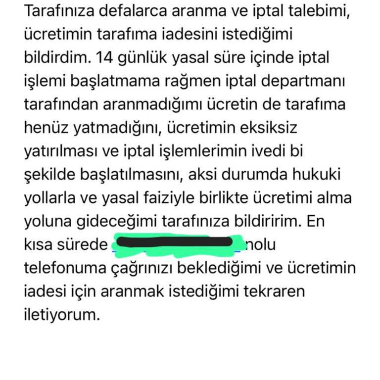 İptal Sürecindeki Sorunlar Ve İletişim Eksikliği