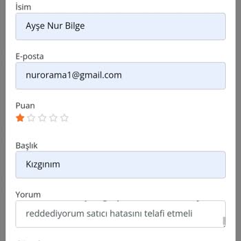Yanlış Ürün Ve İletişimsizlik