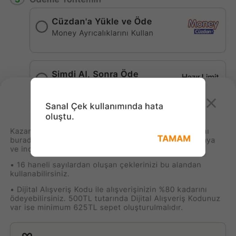 Edenred Çeki Kullanılamıyor Ve Müşteri Hizmetleri Yetersiz