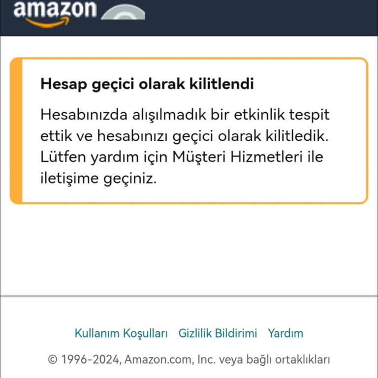 Amazon Hesabım Kilitli, Müşteri Hizmetlerine Ulaşamıyorum!