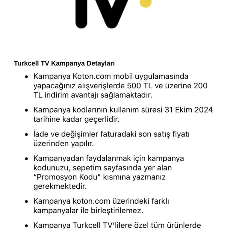 Koton Kampanya Kodunu Bulamama Sorunu