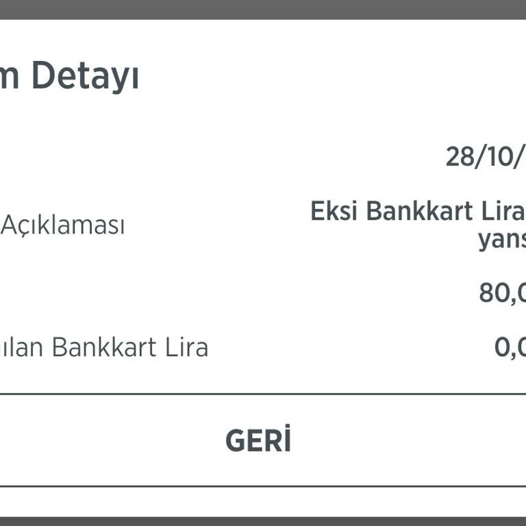 Bankkart Lira İadesi Ve Yanlış Bilgilendirme Sorunu