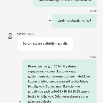 Kazanan Kuponun Haksız Şekilde Kaybedilmiş Gösterilmesi