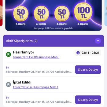 Getir Siparişinde Fatura Ve İptal Sorunları