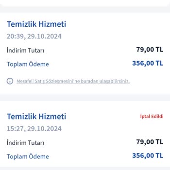 Opet Mobil Uygulama İle Satın Alınan Temizlik Paketinin İptal Sorunu