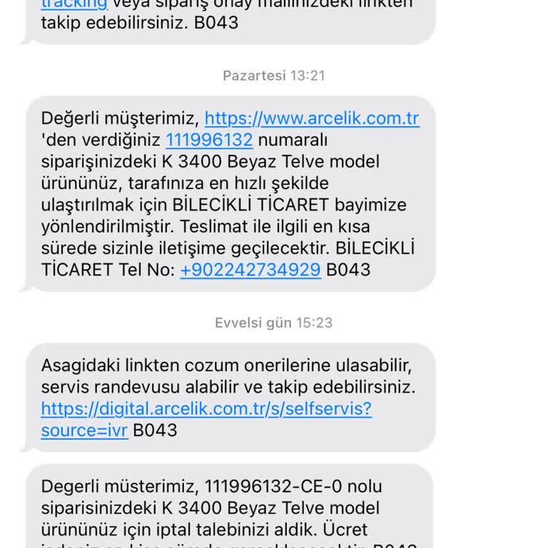 Arçelik'ten Alışverişte Teslimat Ve İade Sorunu