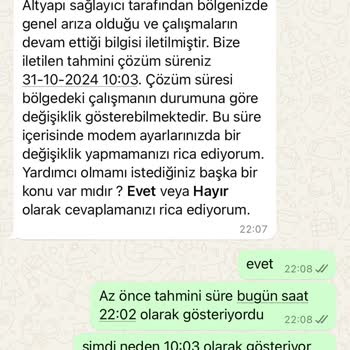 Sürekli Kesilen İnternet Ve Yanıltıcı Taahhüt Bilgisi