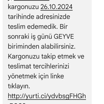 Yurtiçi Kargo Adrese Teslimat Yapılmayan Kargo Mağduriyeti
