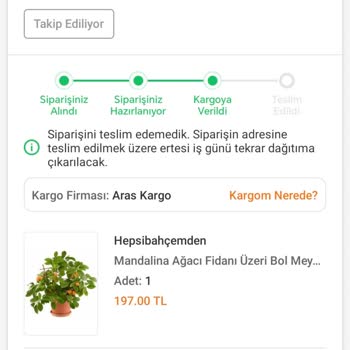 Aras Kargo Kargoda Bekleyen Fidanlar Ve İade Sorunu!