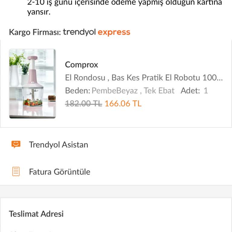 Trendyol Express Kargo İle Yaşanan Teslimat Sorunu