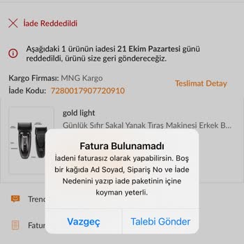 Trendyol'da Yanlış Ürün Ve İade Sorunu: Müşteri Mağduriyeti