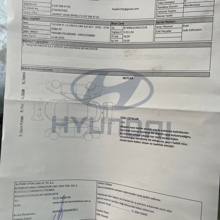 Hyundai Servisi Araç Şikayetini Kabul Etmiyor, Onarım Yapılmıyor